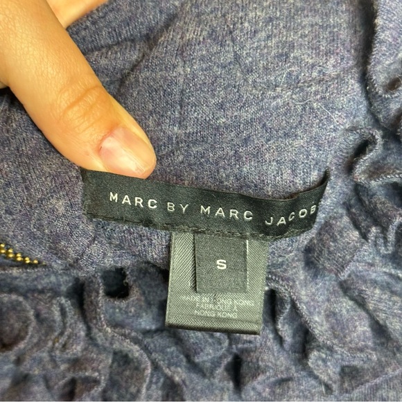 Marc By Marc Jacobs 100% Wool Navy Ruffled Tank Top Sweater - Picture 5 of 9